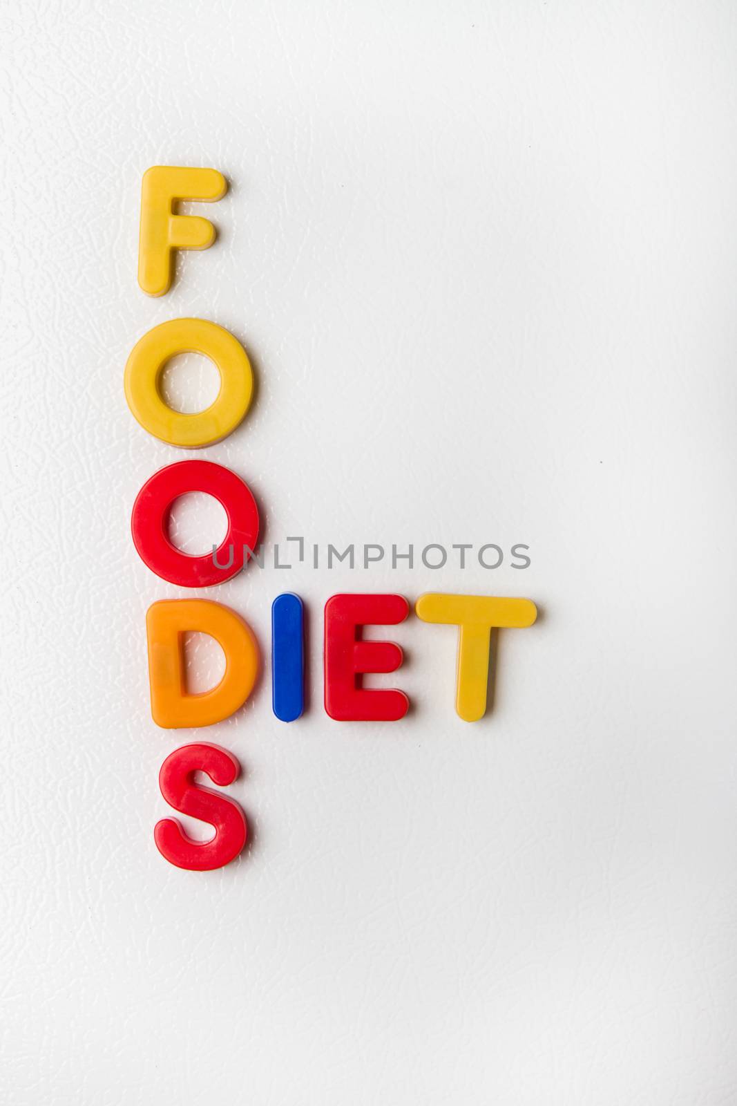 A message made by magnets left on the fridge
