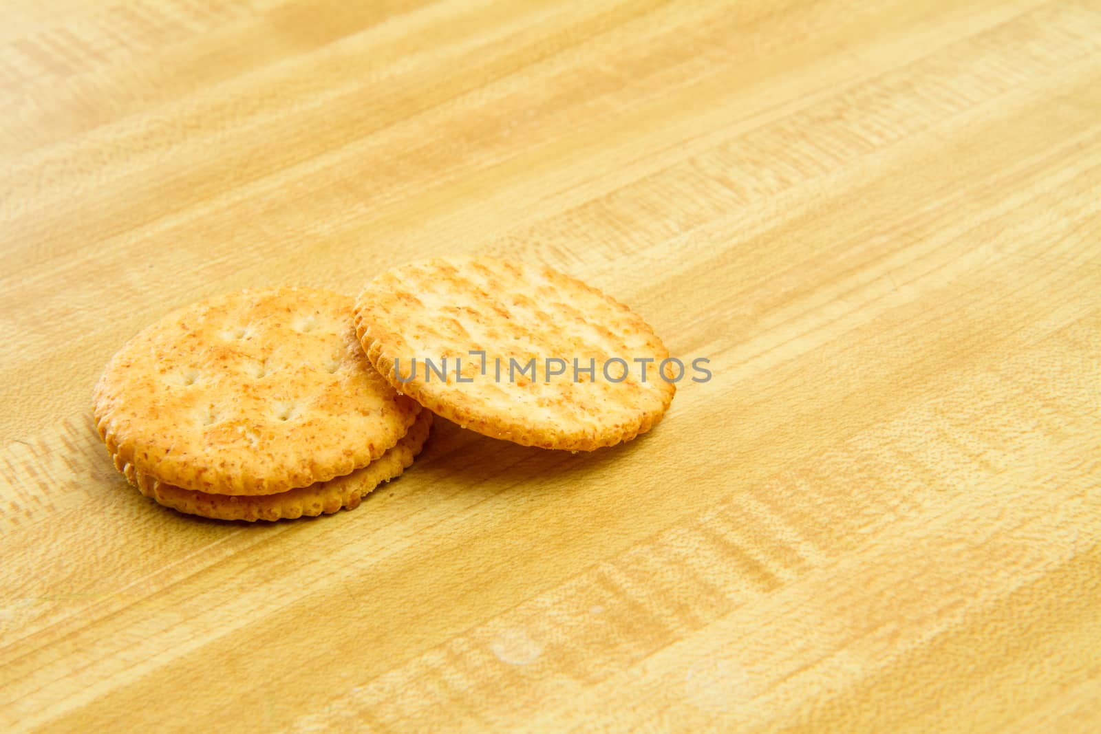 Stack of crackers sitting on the counter