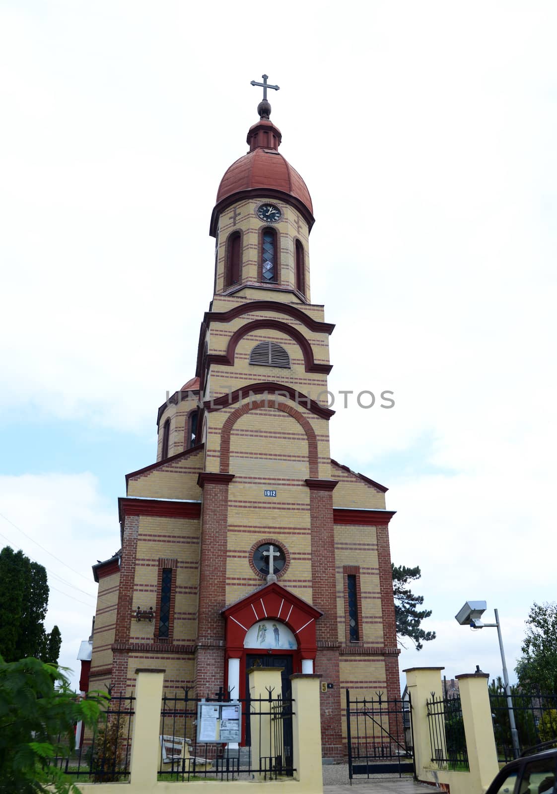 Crvena Crkva village Serbia red church landmark architecture