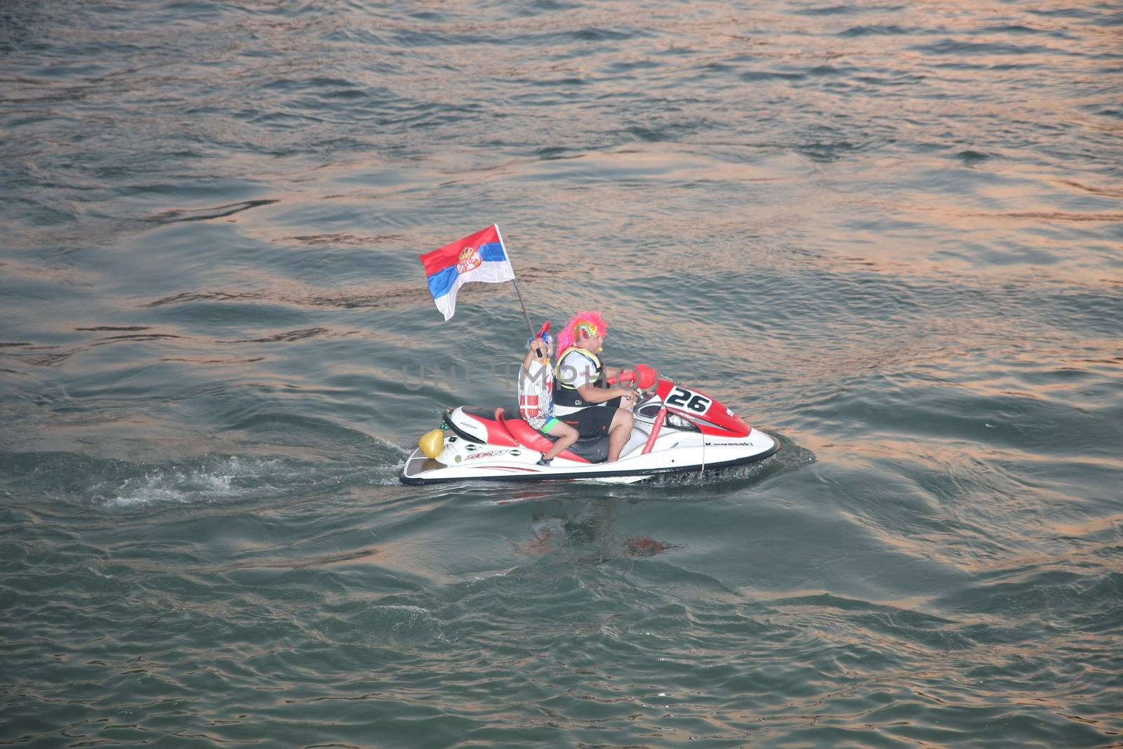 Exhibitions at Belgrade Boat Carnival held on Avgust 29 2015 at Belgrade,Serbia