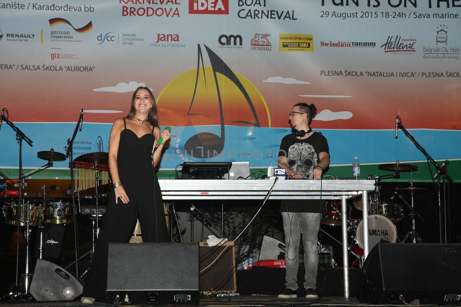Sevdah Baby band  concert at Belgrade Boat Carnival held on Avgust 29 2015 at Belgrade,Serbia