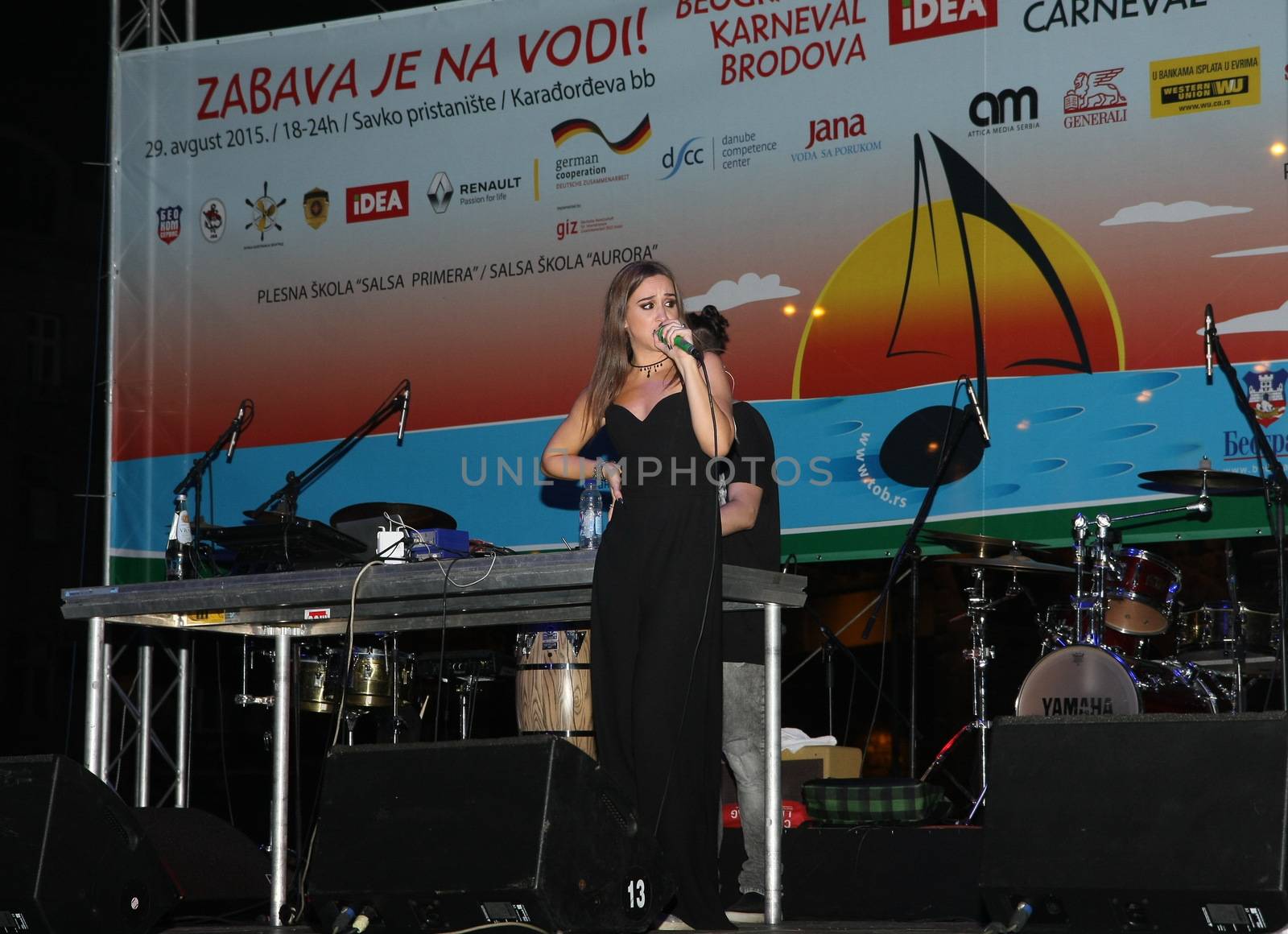 Sevdah Baby band  concert at Belgrade Boat Carnival held on Avgust 29 2015 at Belgrade,Serbia