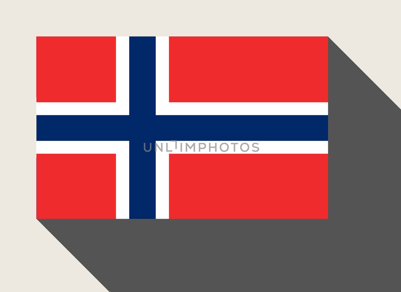 Norway flag in flat web design style.