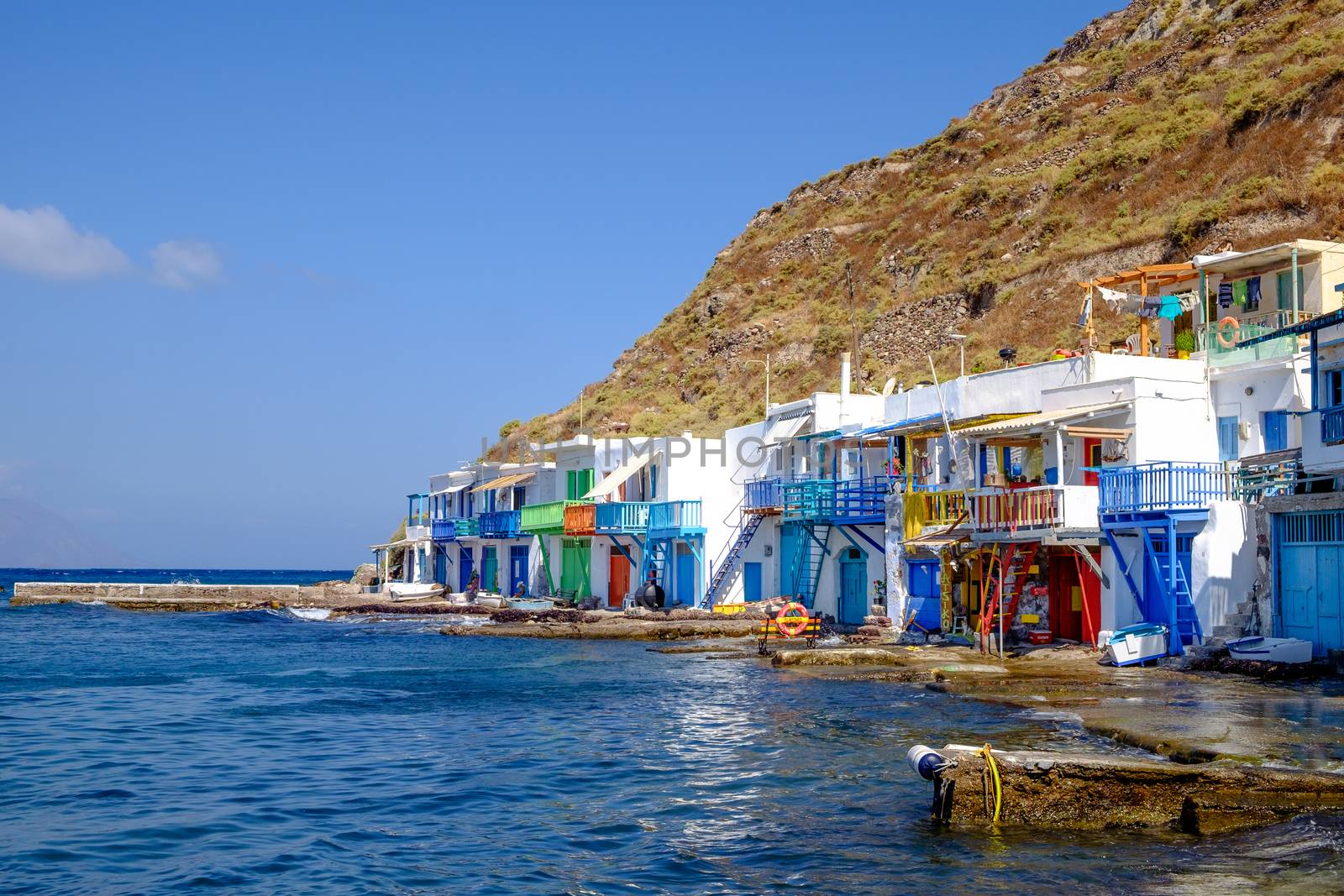 Klima, Greece - 27 August 2015: Scenic view of traditional fisherman village by martinm303