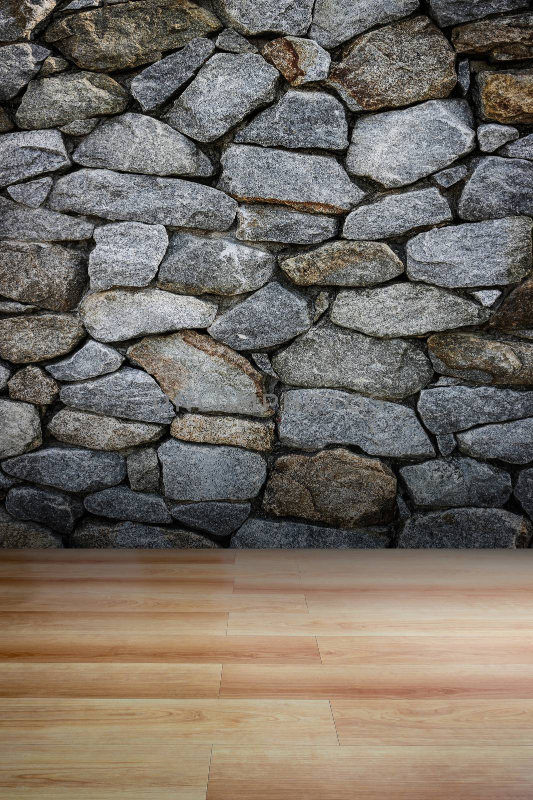 Stone wall and wooden floor by simpleBE