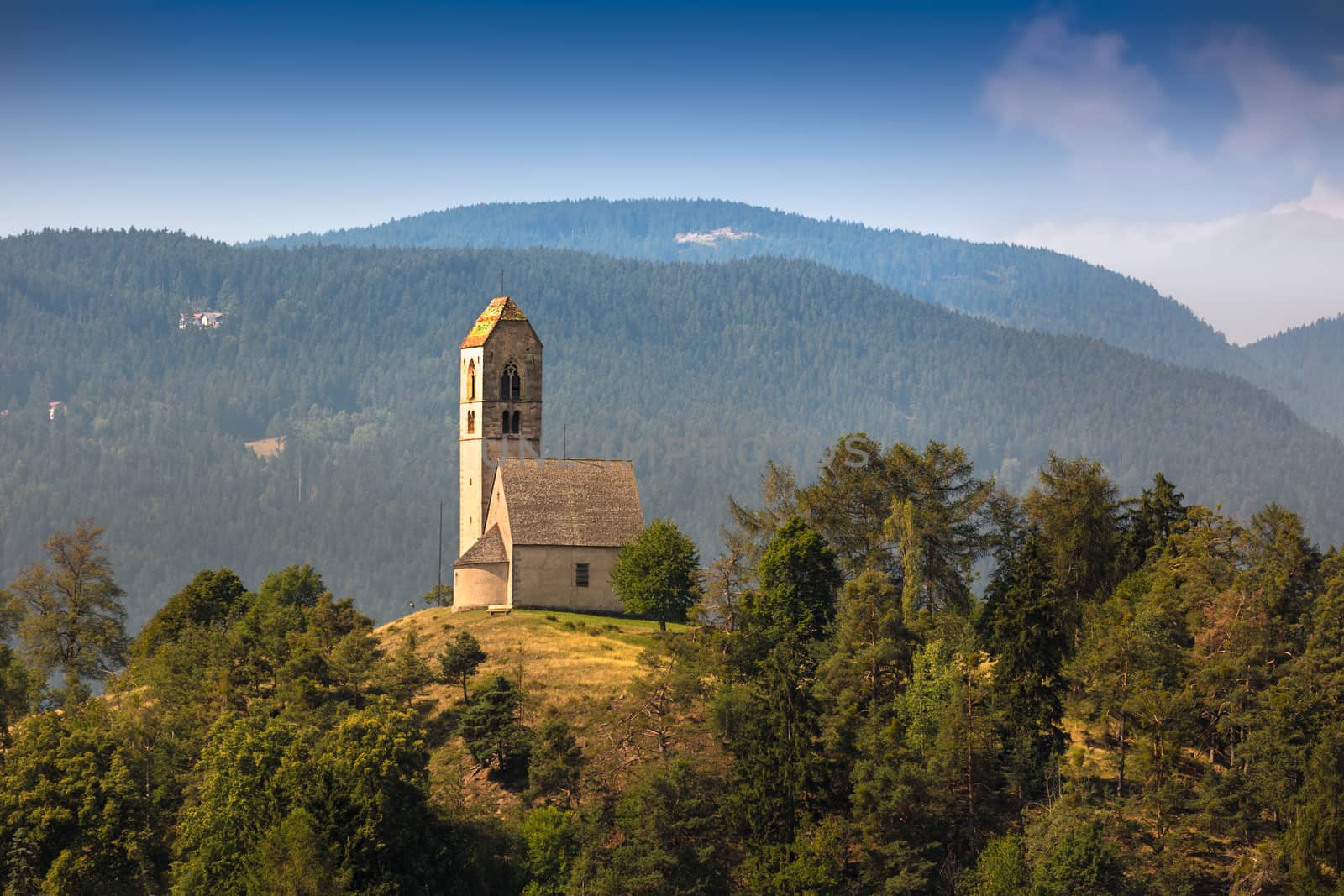 Hilltop church in South Tyrol, Italy by fisfra