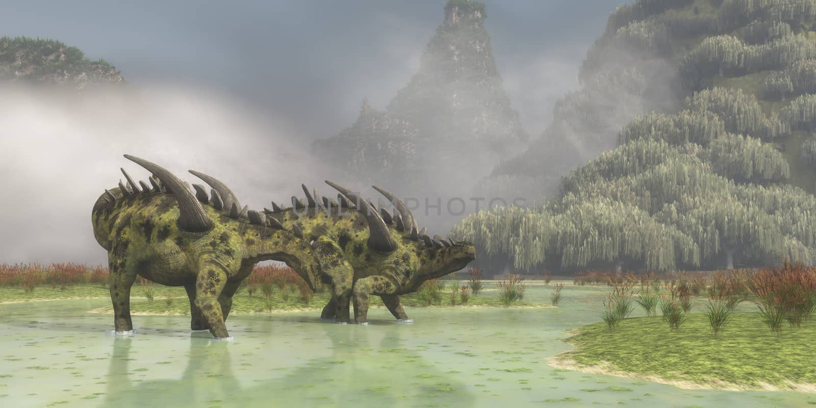 Gigantspinosaurus Dinosaurs by Catmando