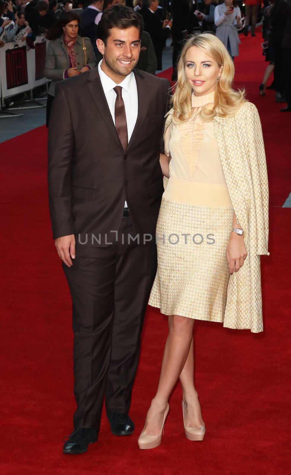 UNITED KINGDOM, London: James Argent and Lydia Bright attend the European premiere of The Intern at Leicester Square, London on September 27, 2015.