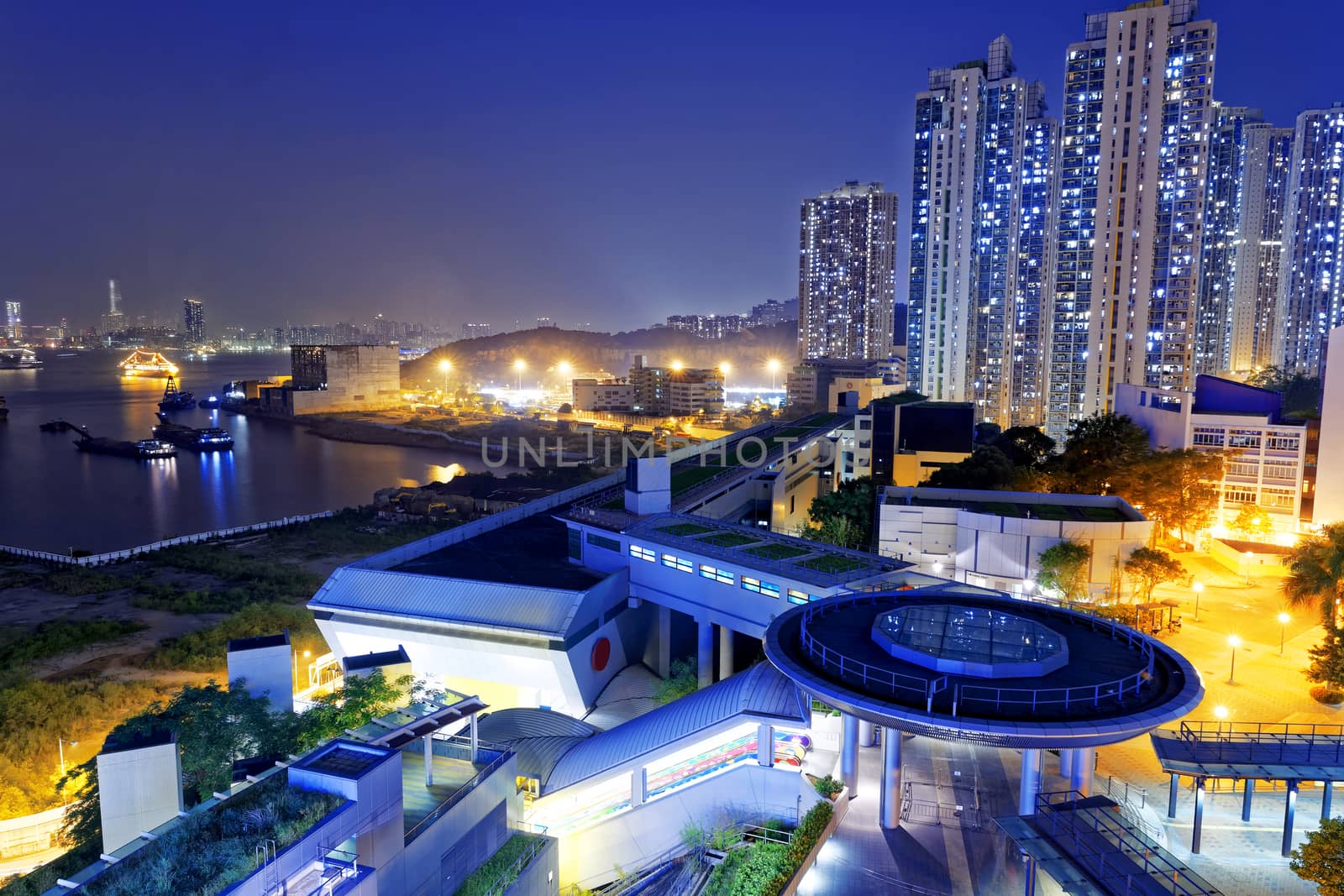 hong kong public estate at night, Yau Tong