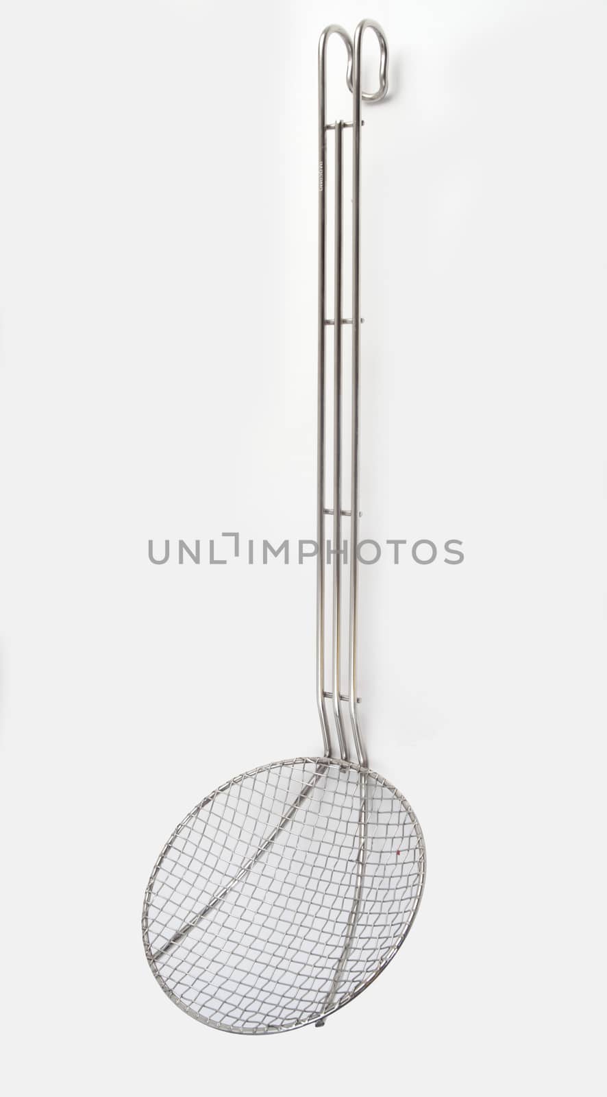 ladle for frying on white background