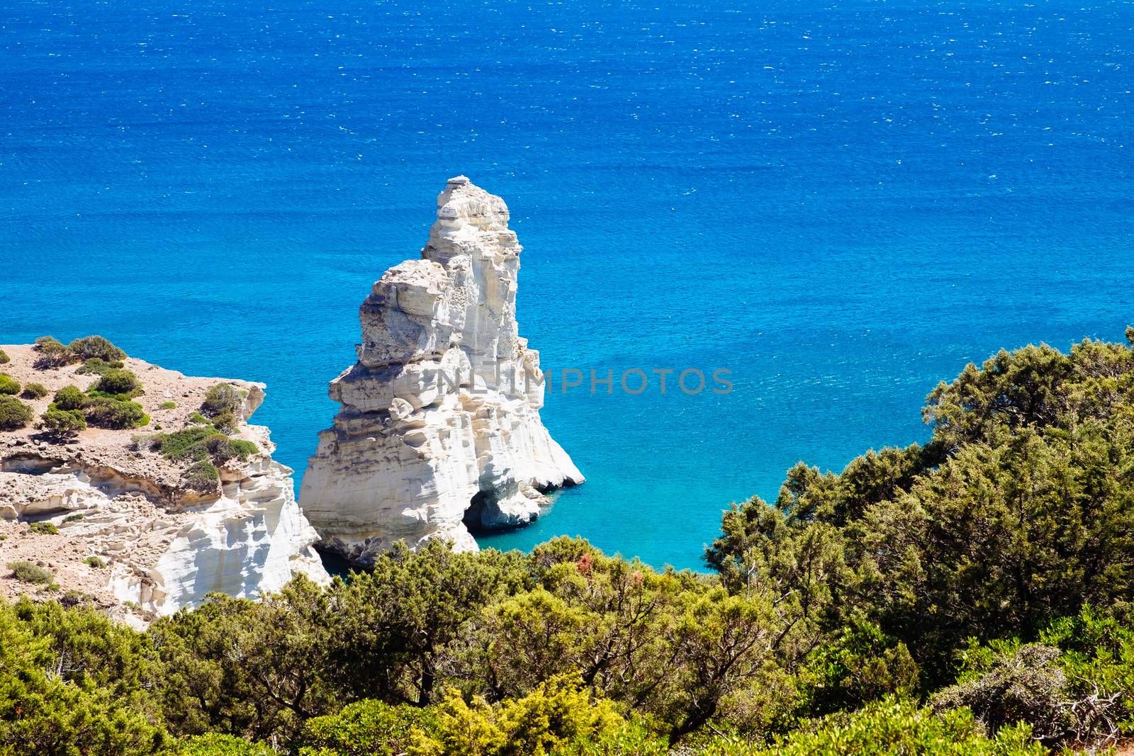 Beautiful rocky coastline Kleftiko on Milos island, Greece by martinm303