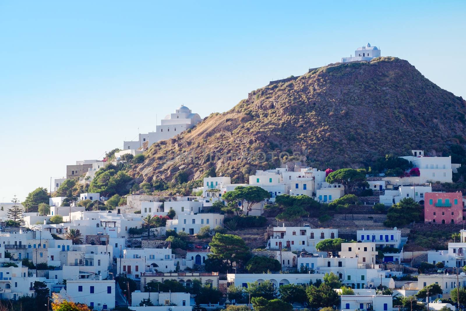 Scenic view of traditional Greek village Plaka, Greece by martinm303