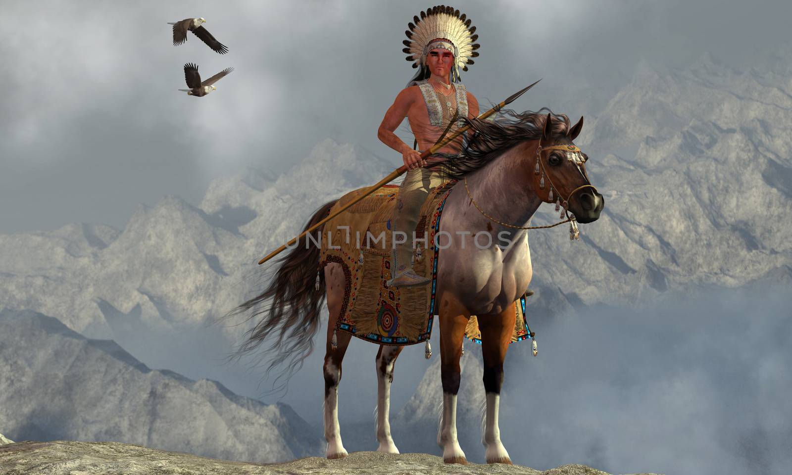 Indian Soaring Eagle by Catmando