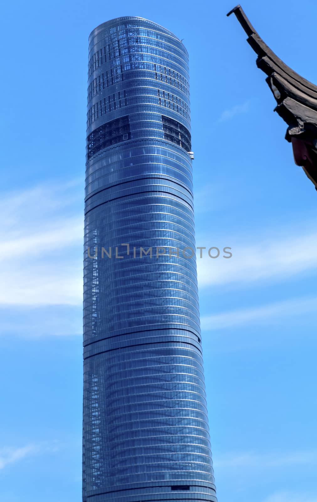 Shanghai Tower, Second Tallest Building in World, from Yuyuan Garden, Old Town, Shanghai China