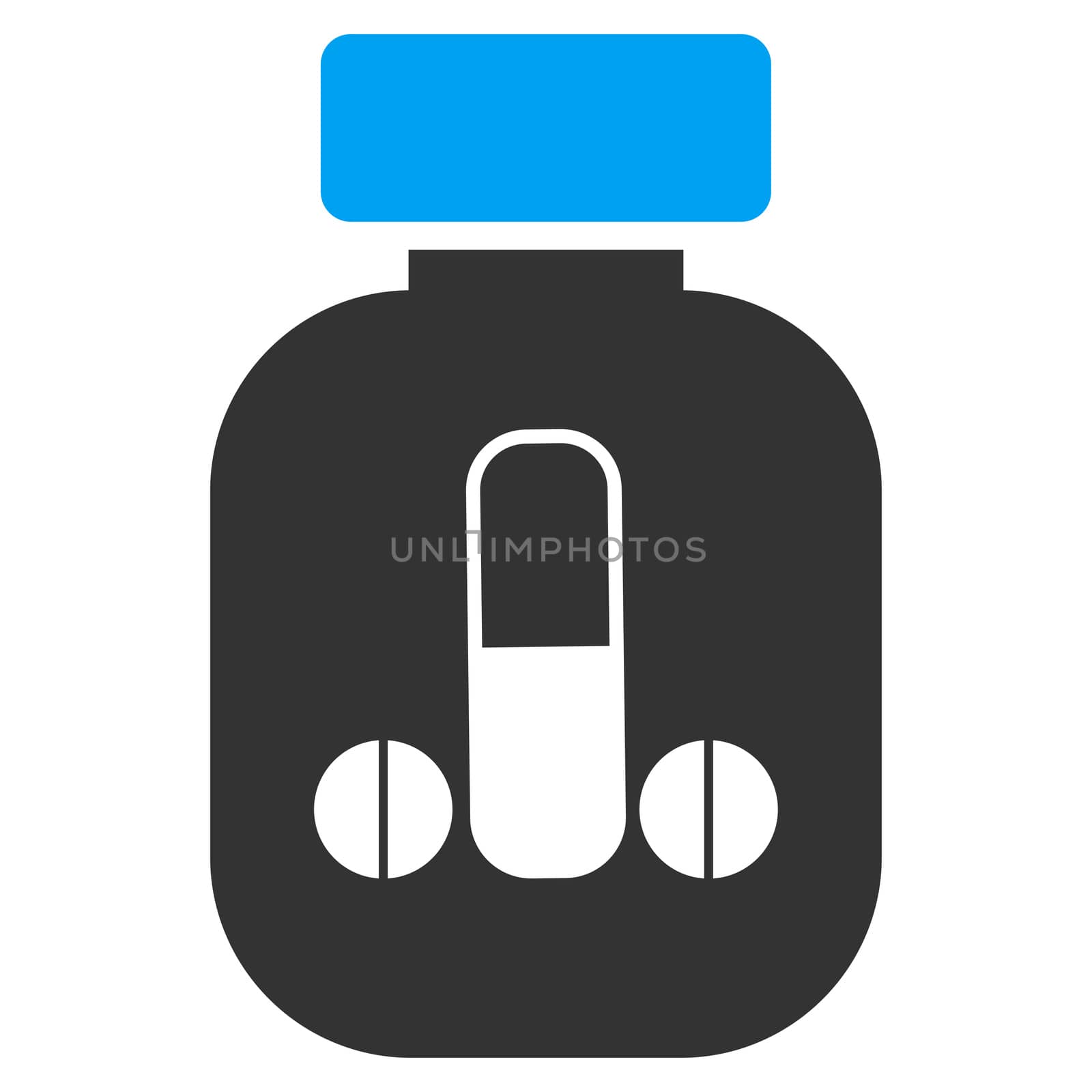 Male Medicine raster icon. Style is bicolor flat symbol, blue and gray colors, rounded angles, white background.
