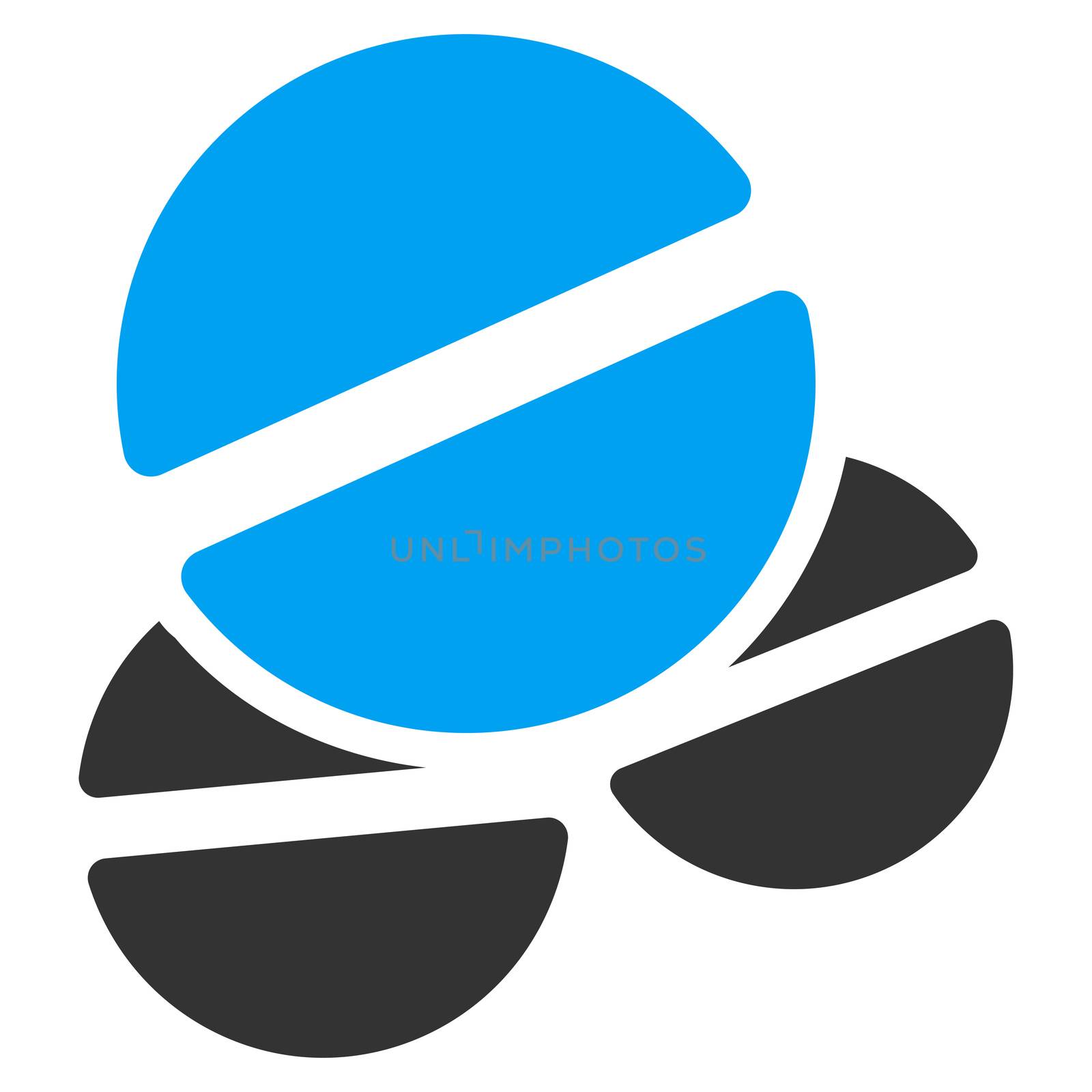 Tablets raster icon. Style is bicolor flat symbol, blue and gray colors, rounded angles, white background.