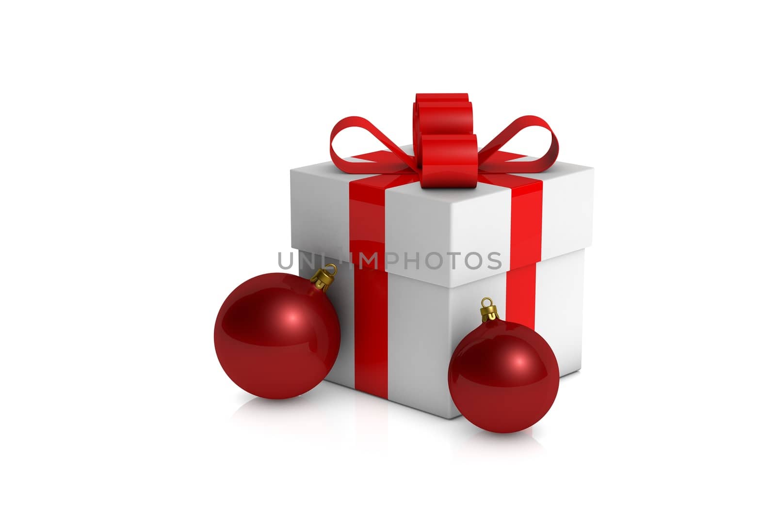 Christmas gift box with decorations  by alexx60