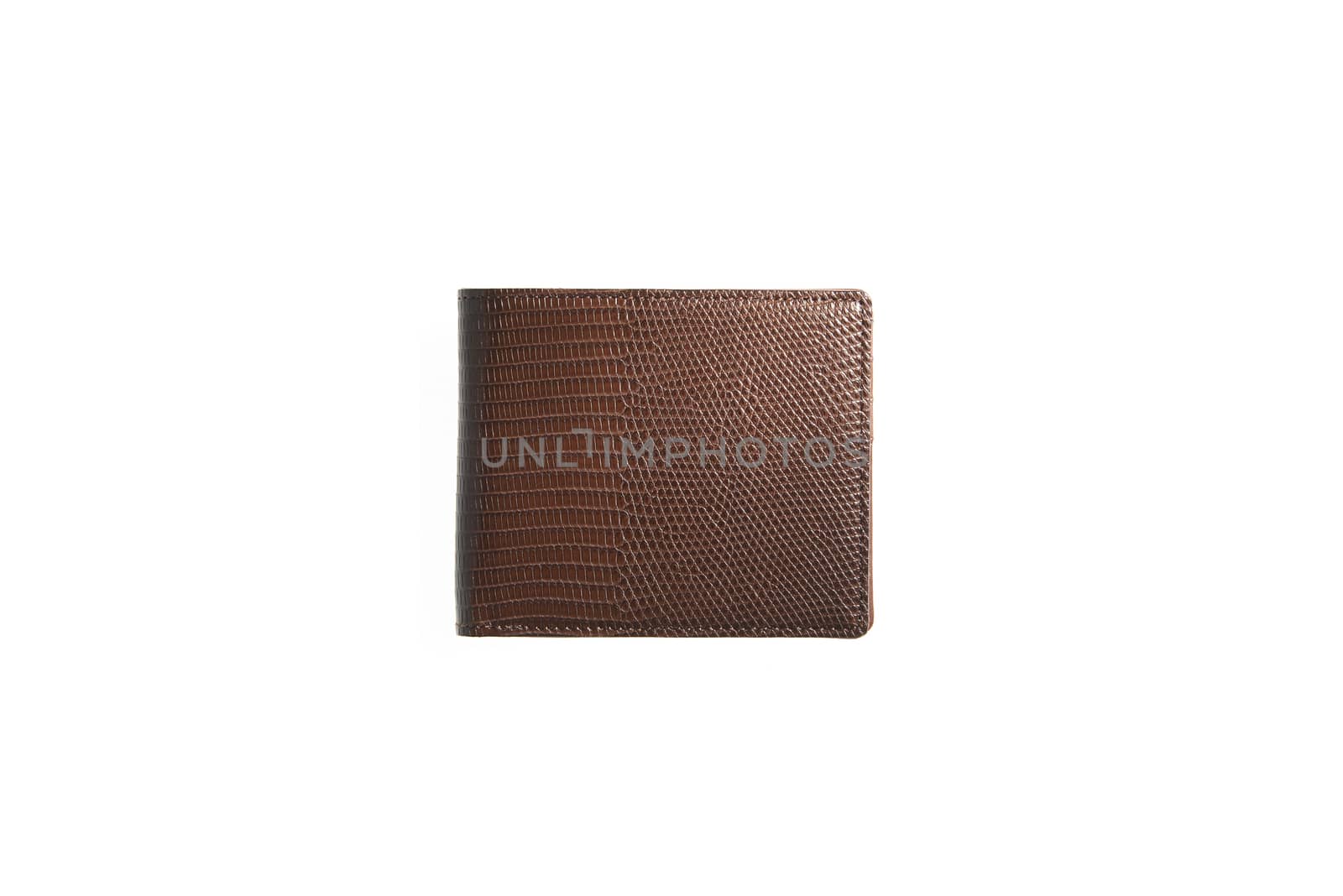 simple and beautiful brown leather wallet on white background