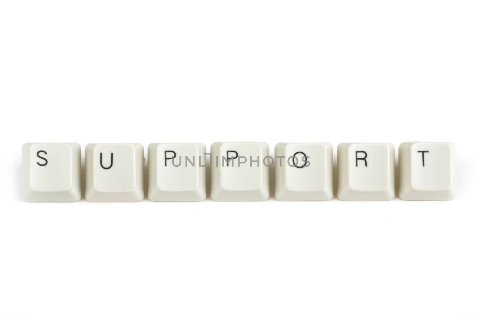 support text from scattered keyboard keys isolated on white background