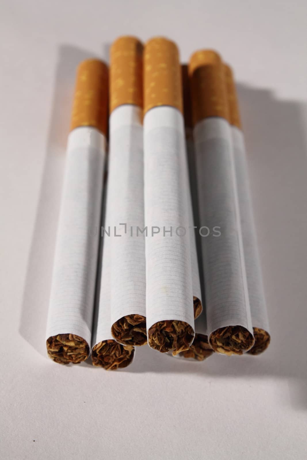 group of cigarettes on white by diecidodici