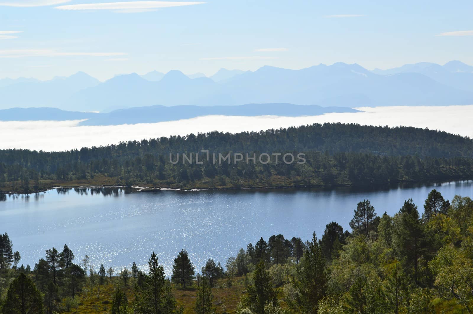 beautiful countryside from Norway's west coast  close to the town of Molde.