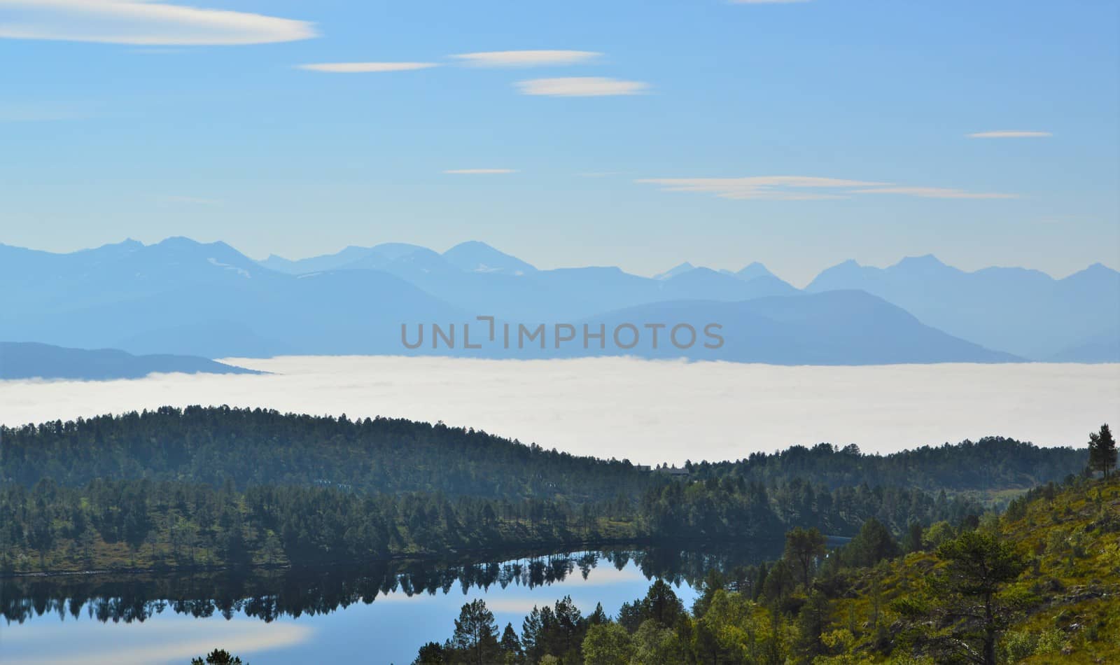 Beautiful countryside from Norway's west coast, close to the town of Molde.