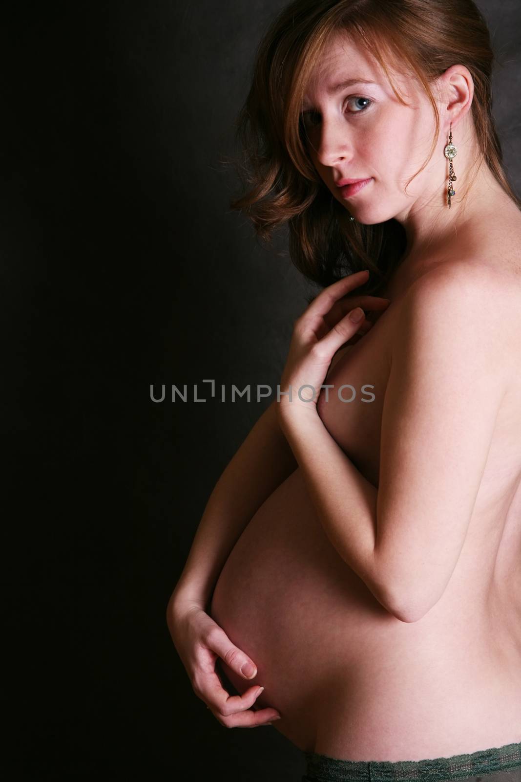 The pregnant woman on the ninth month. 