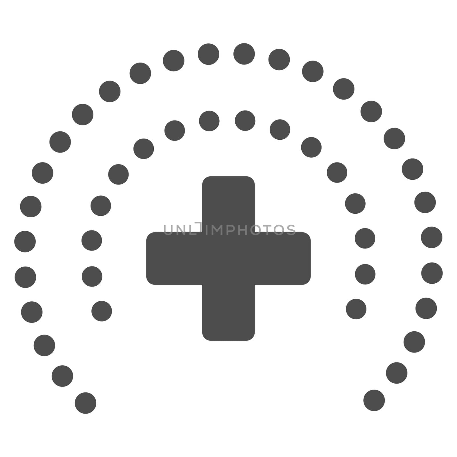 Health Care Protection glyph icon. Style is flat symbol, gray color, rounded angles, white background.