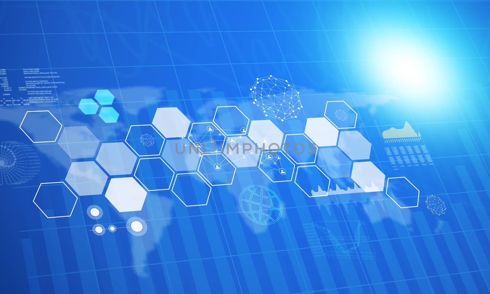 Graphical charts with molecule by cherezoff