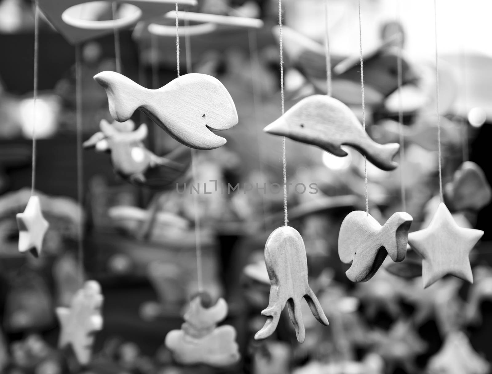 wooden decorative fishes