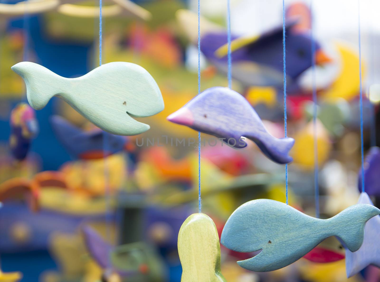 wooden decorative fishes