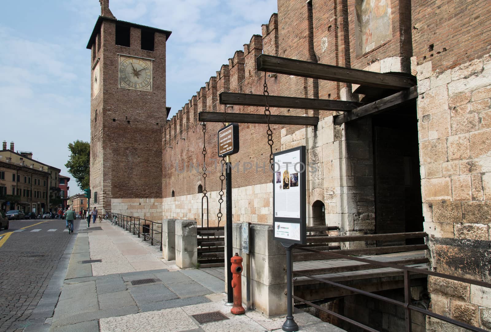 entrance of old castle verona