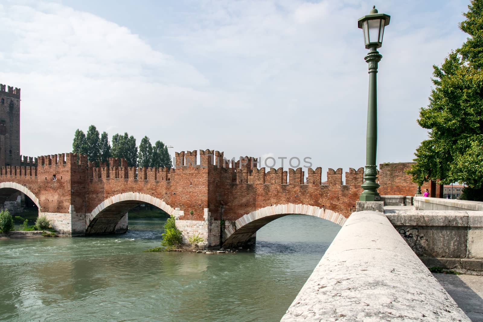 Old bridge in Verona Italy by Isaac74