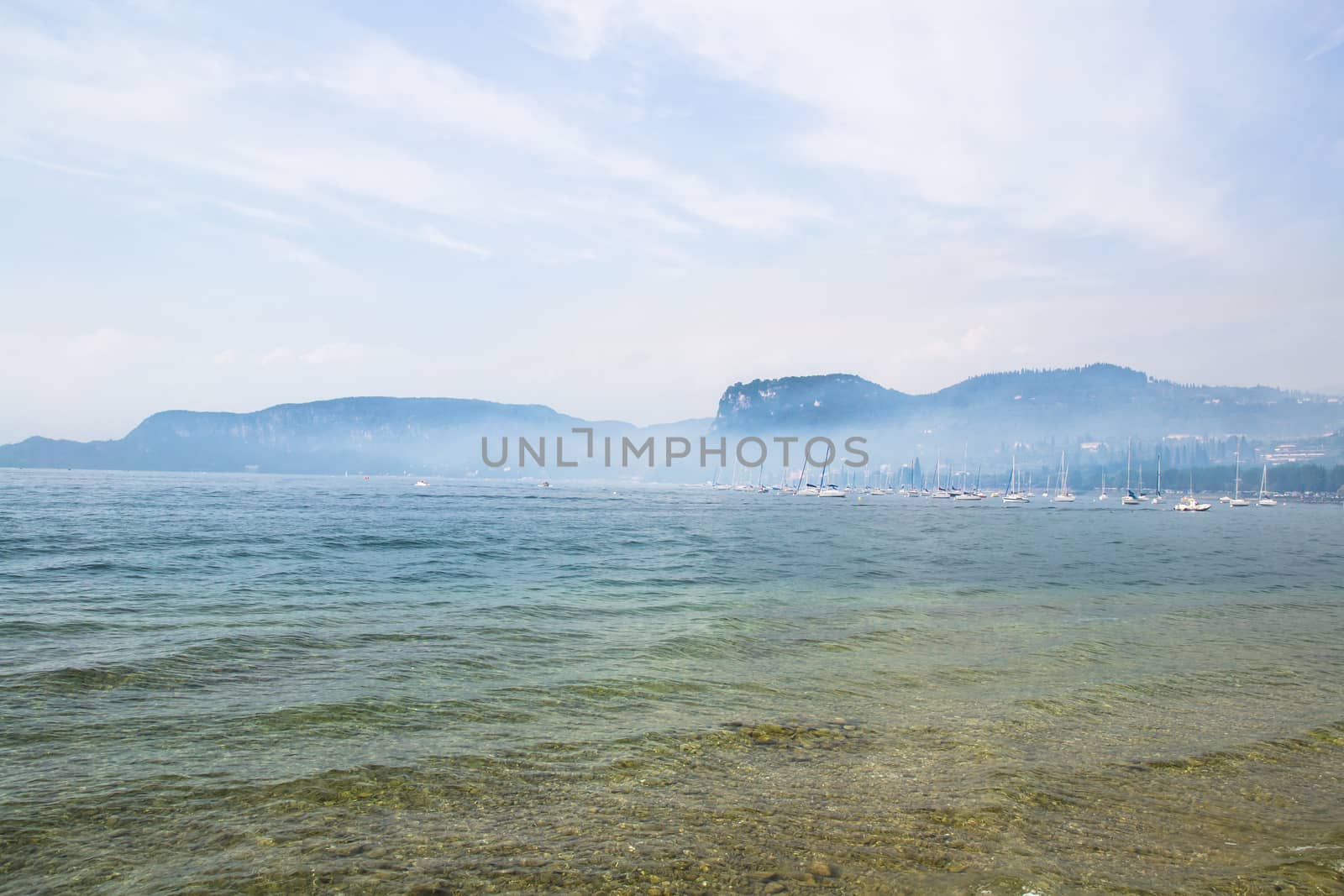 Fog on the garda lake