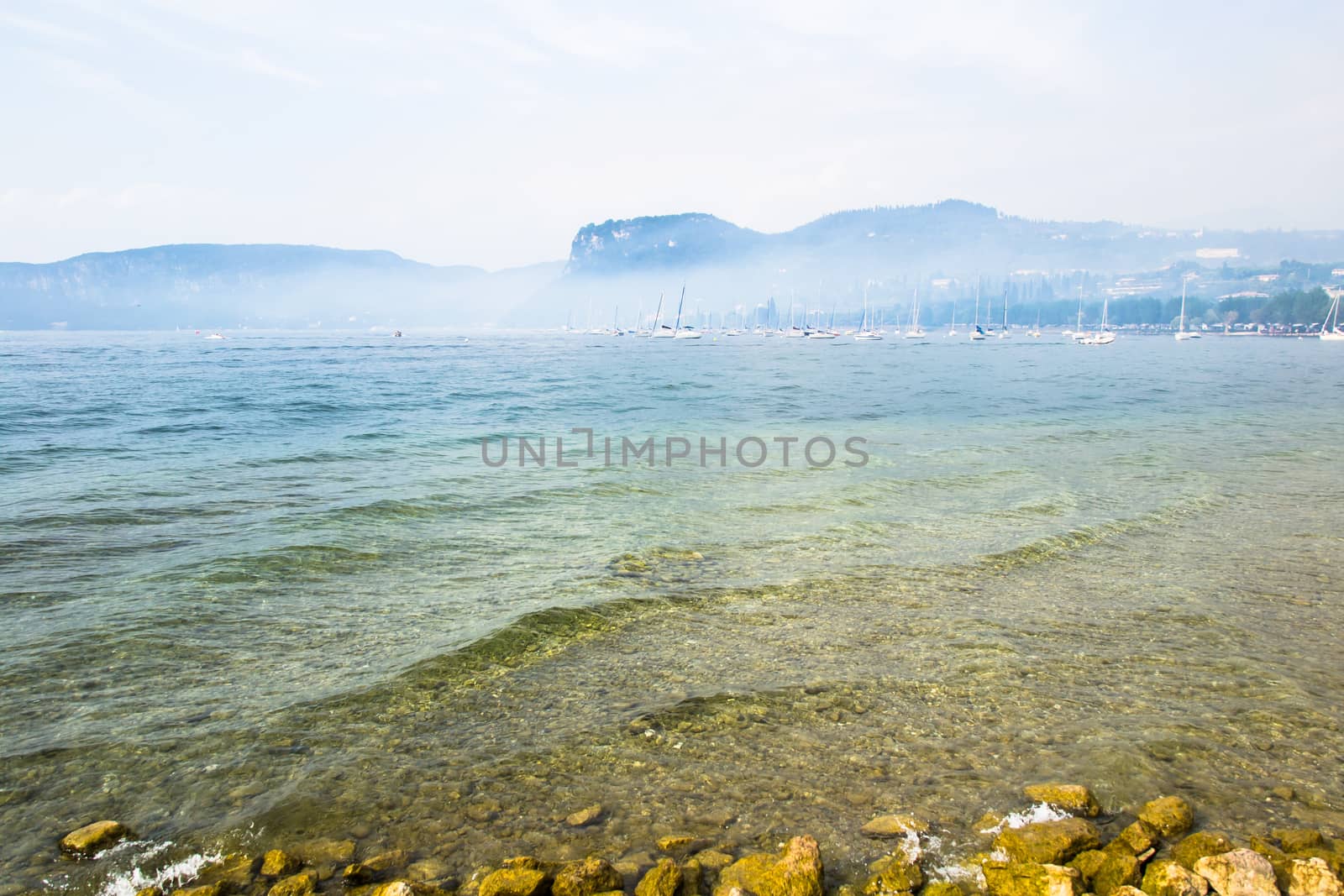 Fog on the garda lake