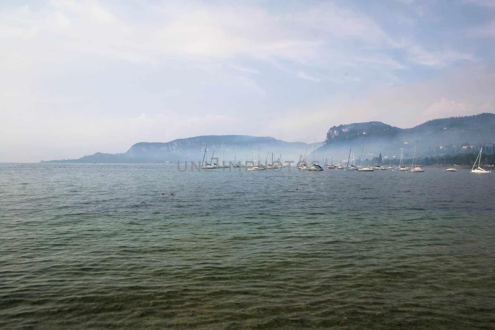 Fog on the garda lake