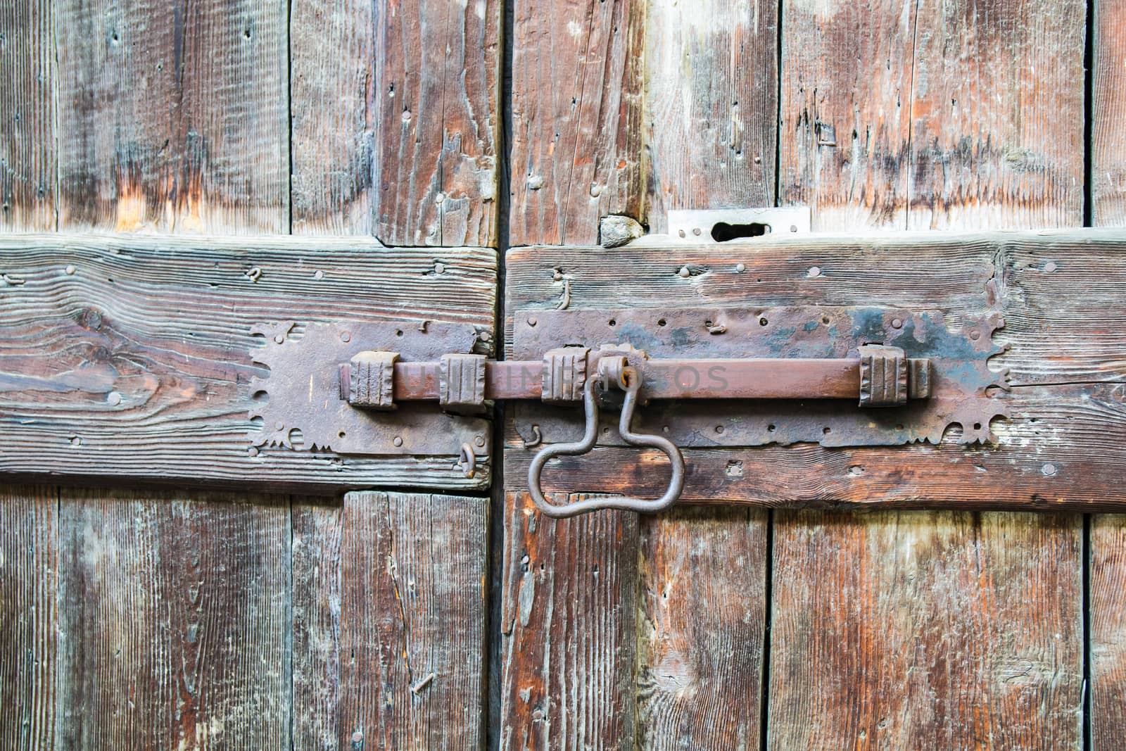 deadbolt on wooden door by Isaac74