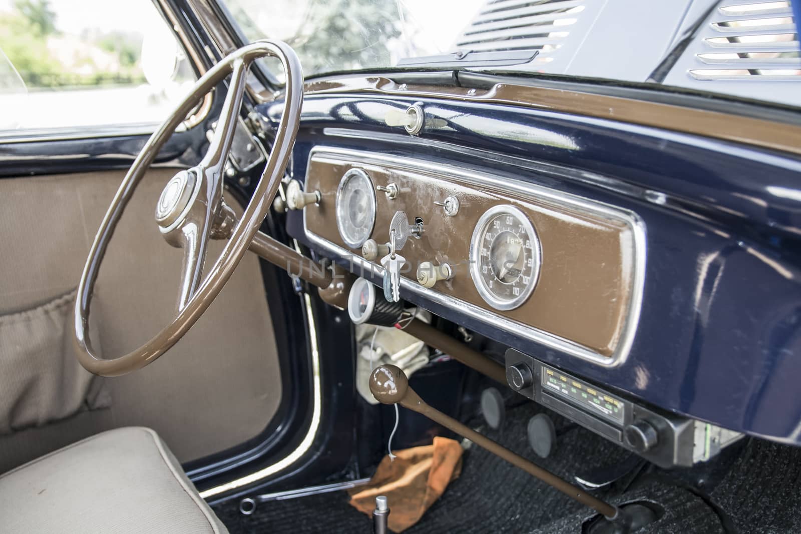 interior of italian vintage car by Isaac74