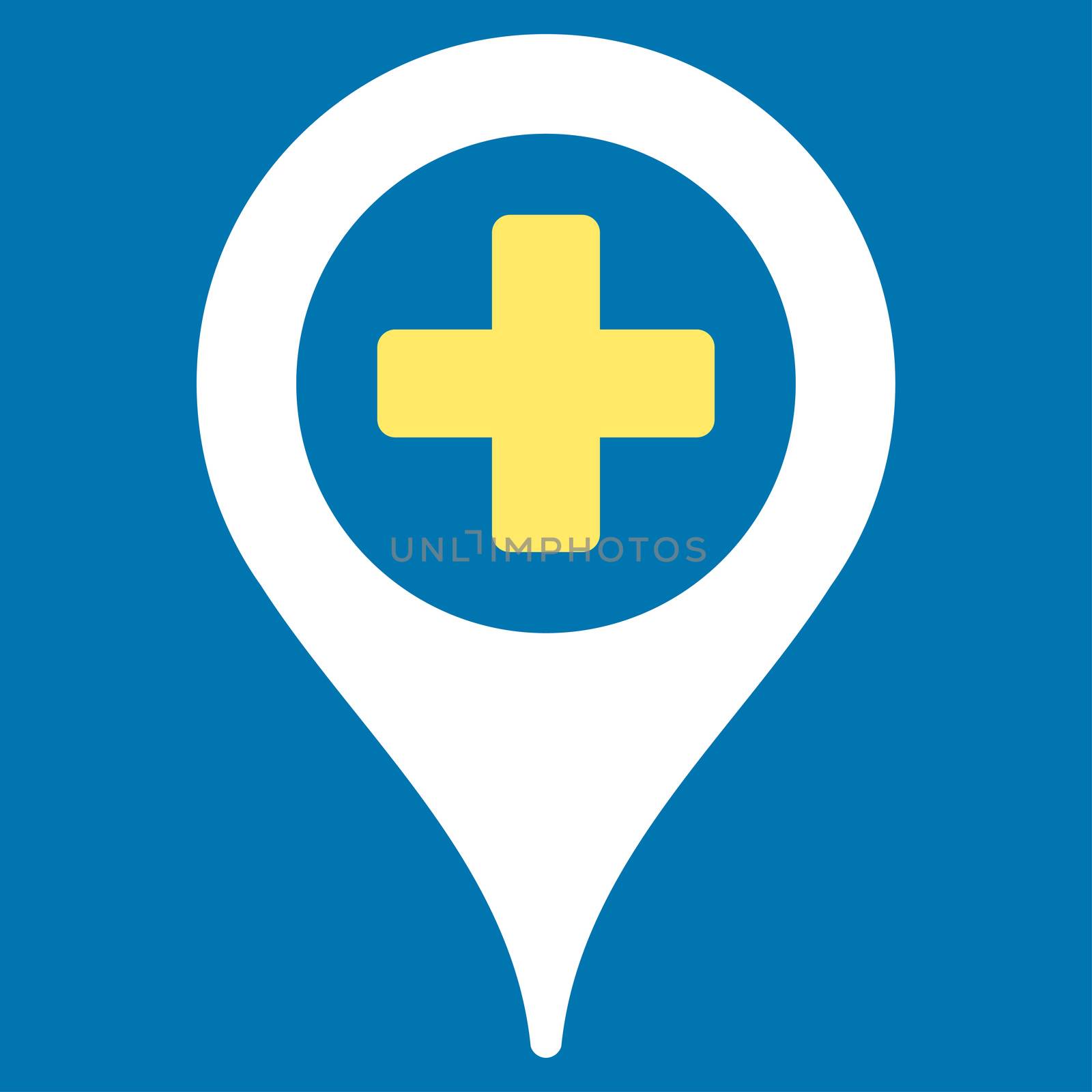 Hospital Map Pointer Icon by ahasoft