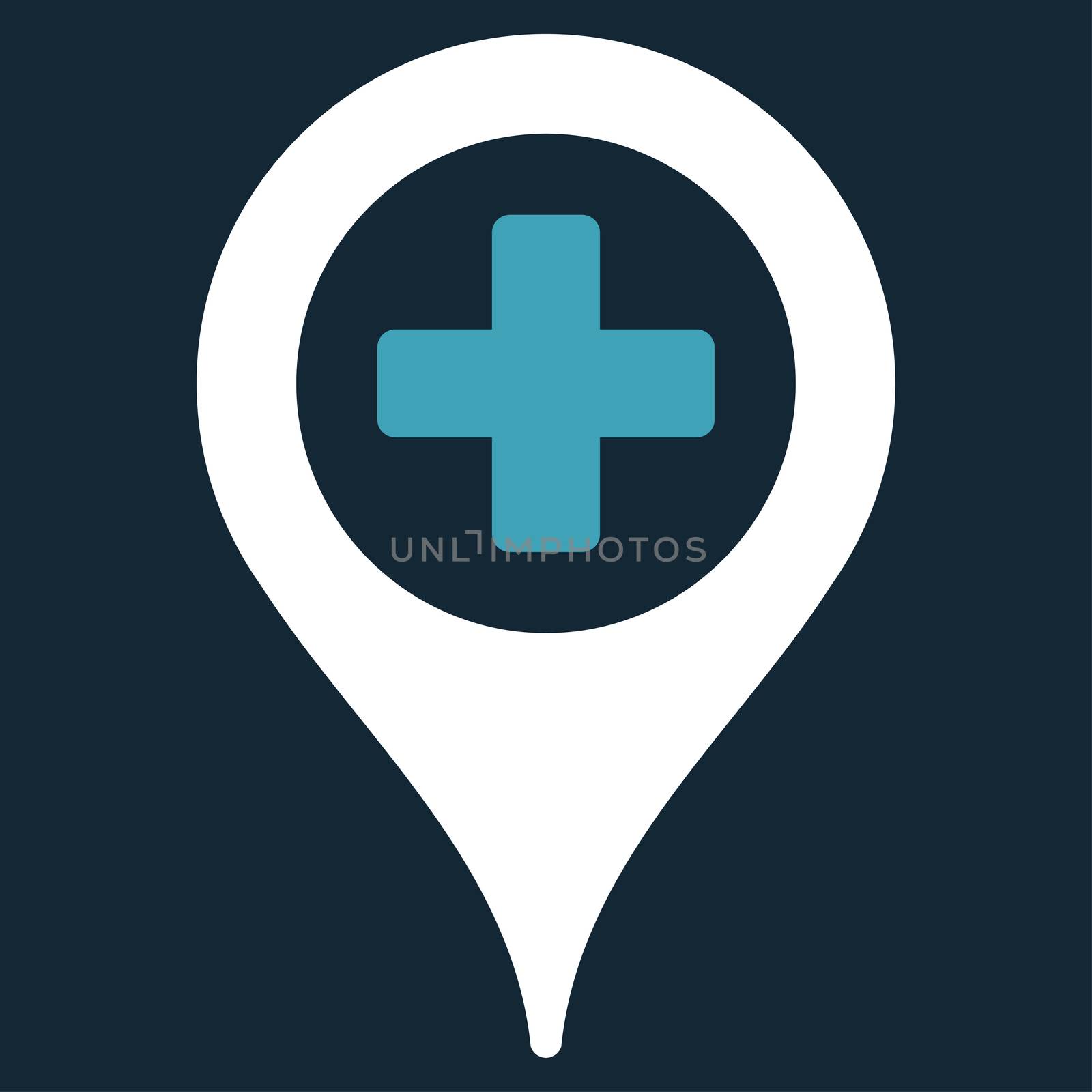 Hospital Map Pointer Icon by ahasoft