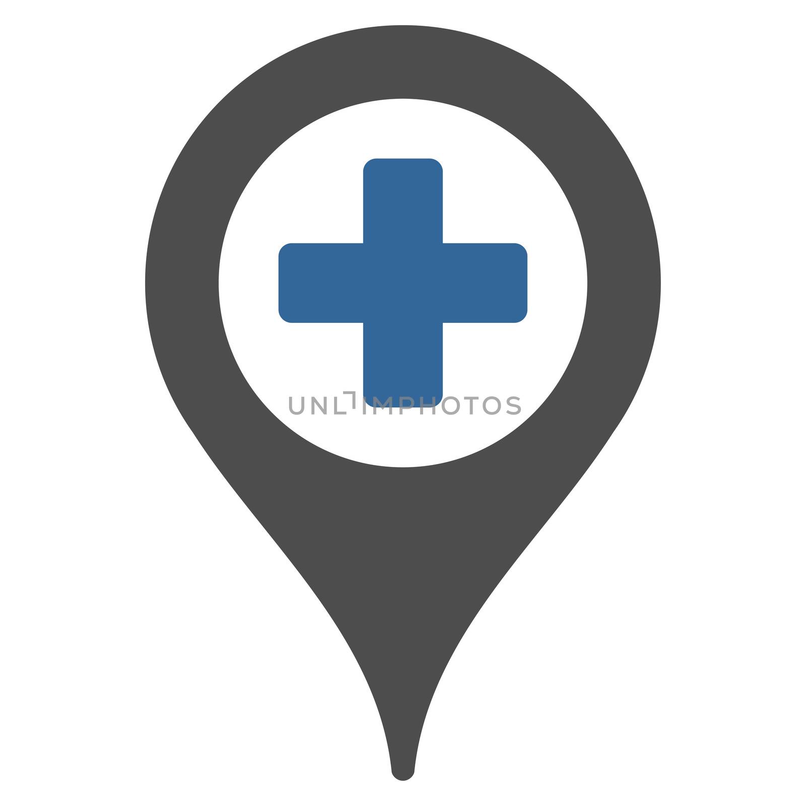 Hospital Map Pointer Icon by ahasoft