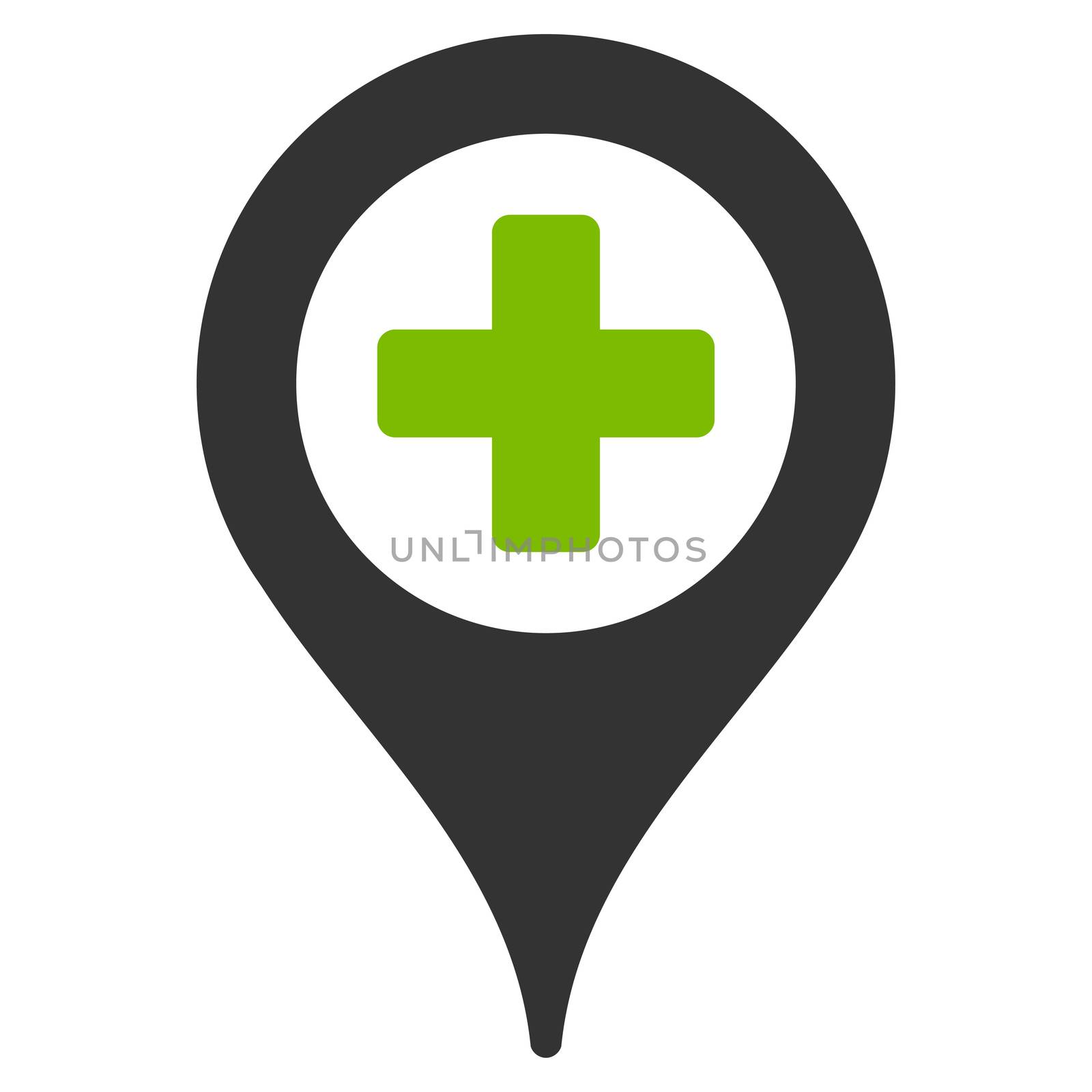 Hospital Map Pointer Icon by ahasoft