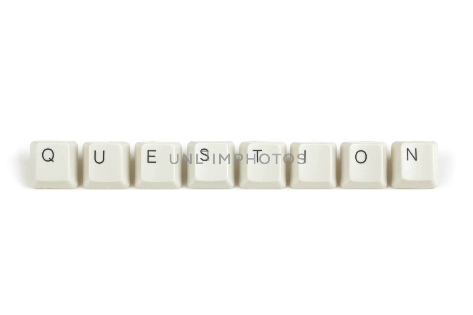 access text from scattered keyboard keys isolated on white background