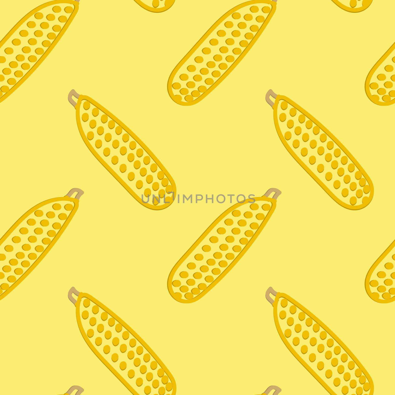Corn Seamless Pattern Kid's Style Hand Drawn Rastr