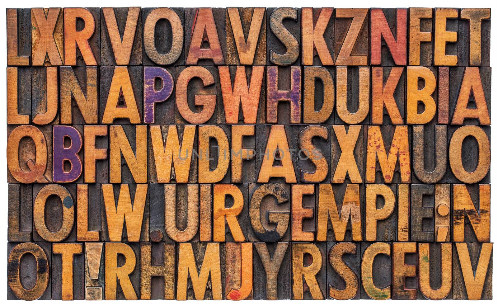 letterpress alphabet abstract background by PixelsAway
