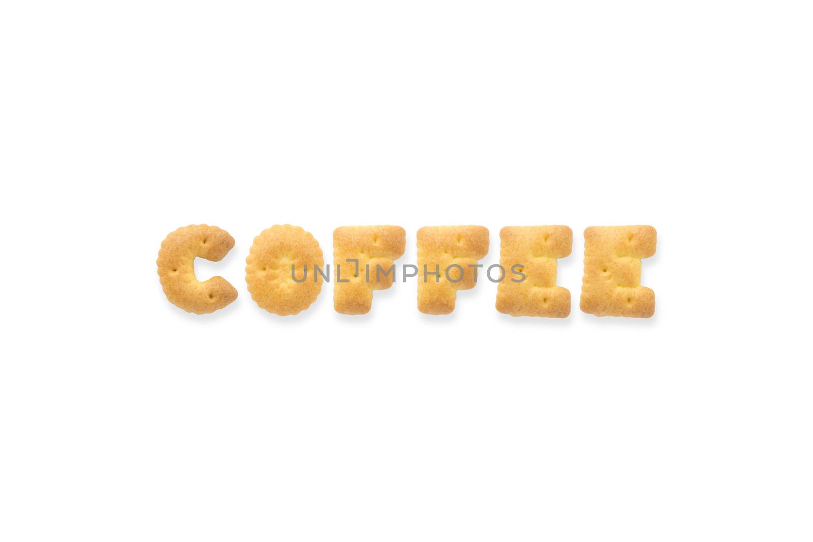 The Letter Word COFFEE Alphabet  Cookie Biscuits by vinnstock