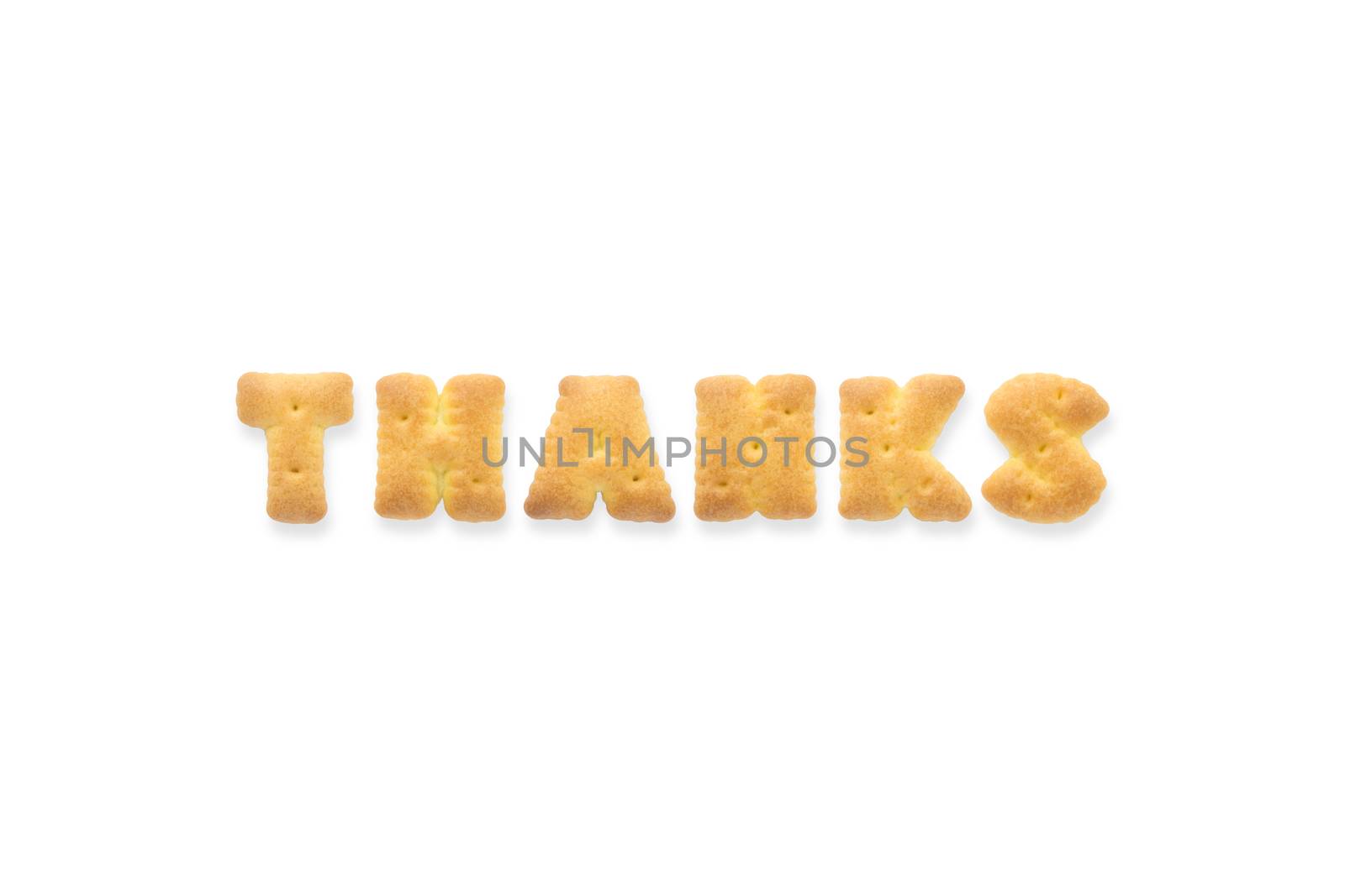 The Letter Word THANKS. Alphabet  Cookie Biscuits by vinnstock