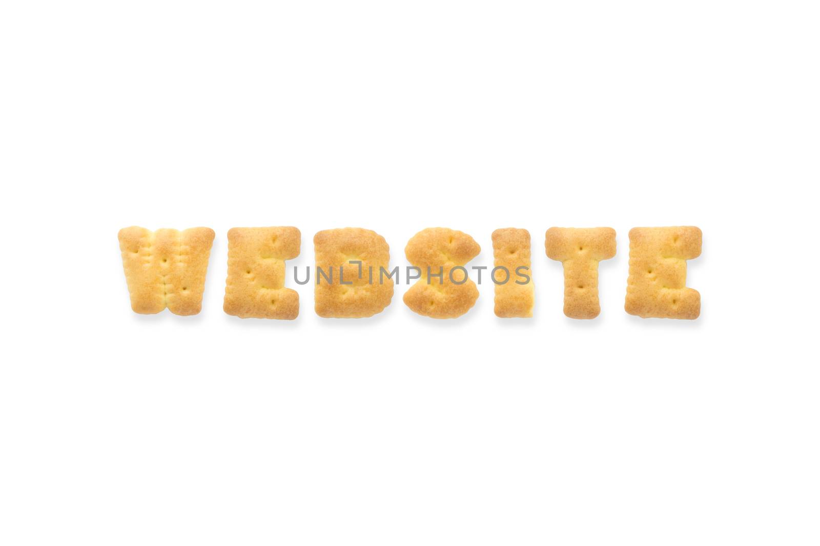 The Letter Word WEBSITE Alphabet Biscuit Cracker by vinnstock
