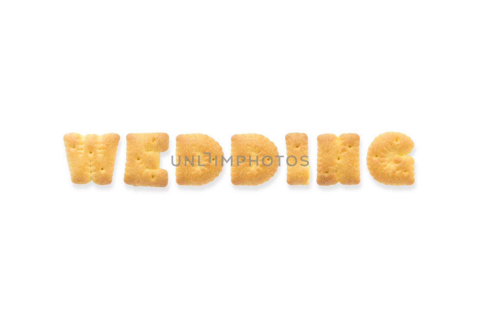 The Letter Word WEDDING. Alphabet  Cookie Biscuits by vinnstock