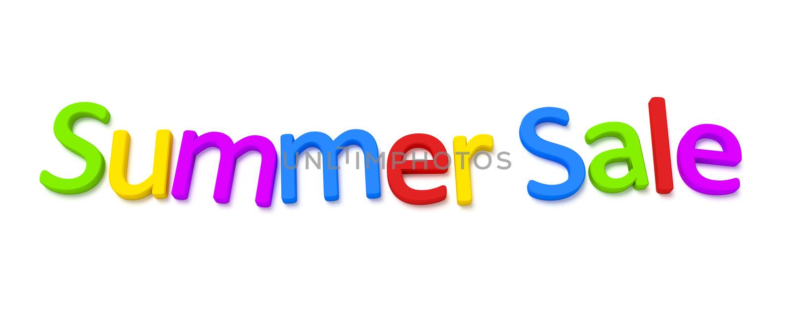 A colourful summer sale 3D image